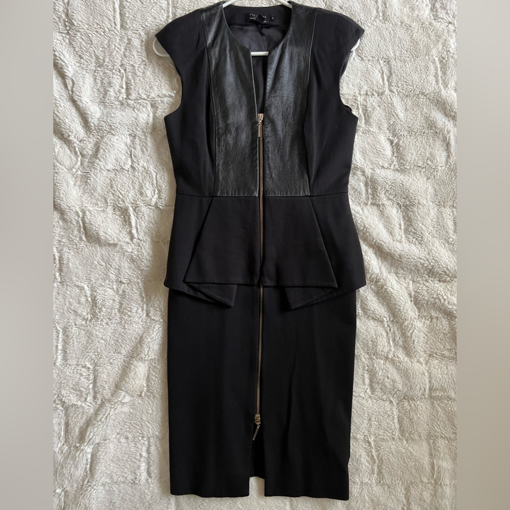 Ted Baker Lambskin Peplum Dress